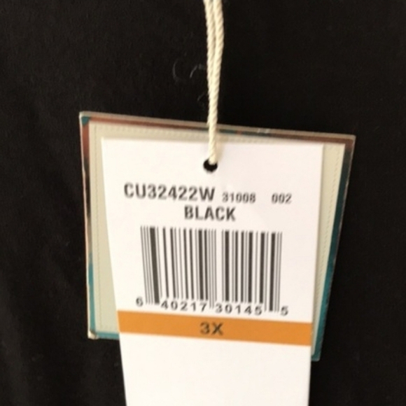 New! Cupio 3X black short sleeve top. - Picture 4 of 9